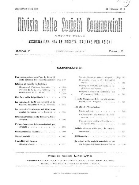 Rivista delle società commerciali organo della Associazione fra le società italiane per azioni