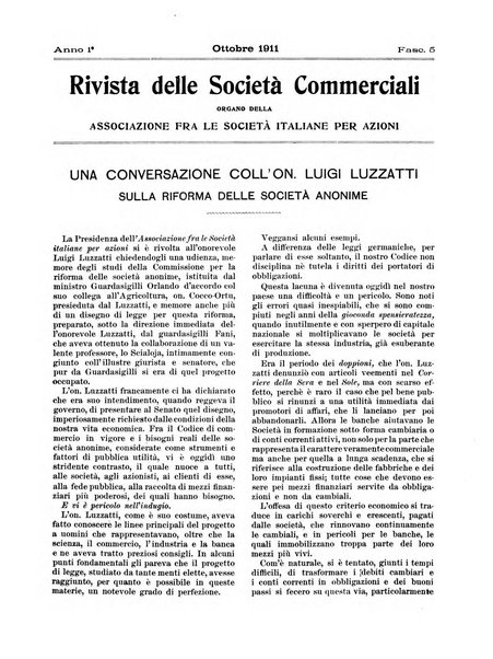 Rivista delle società commerciali organo della Associazione fra le società italiane per azioni