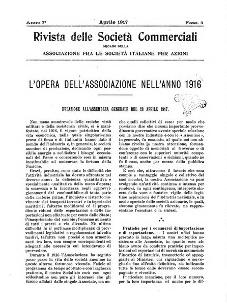 Rivista delle società commerciali organo della Associazione fra le società italiane per azioni