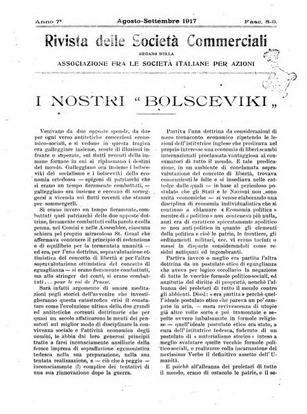 Rivista delle società commerciali organo della Associazione fra le società italiane per azioni