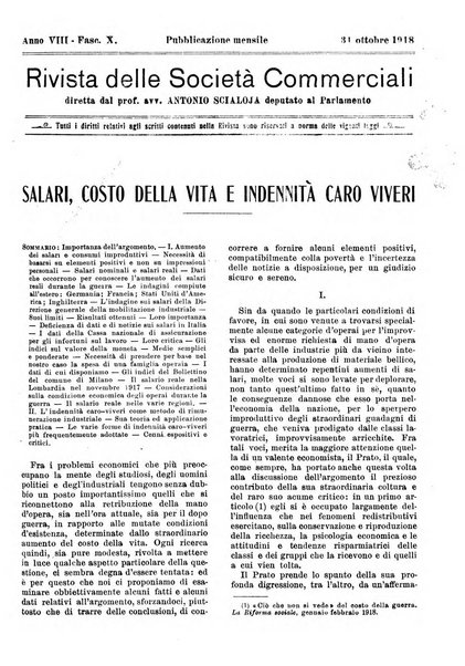 Rivista delle società commerciali organo della Associazione fra le società italiane per azioni