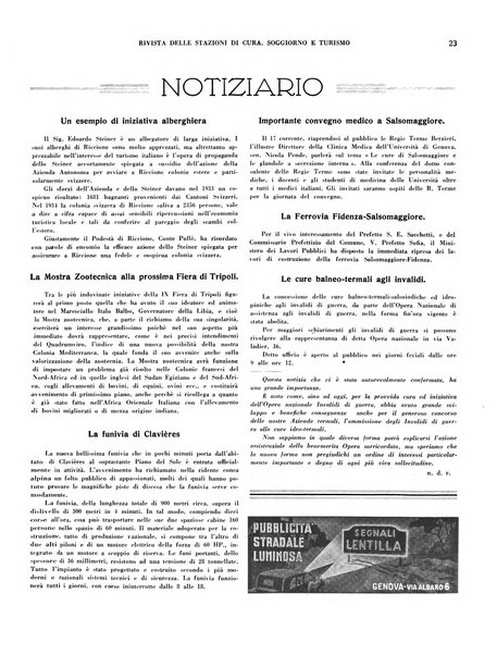 Rivista delle stazioni di cura soggiorno e turismo organo della Federazione fascista esercenti industria idrotermale