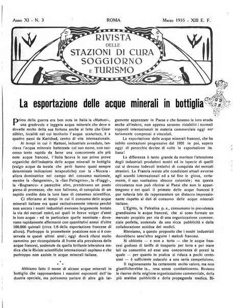 Rivista delle stazioni di cura soggiorno e turismo organo della Federazione fascista esercenti industria idrotermale