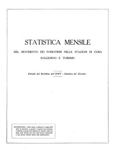 Rivista delle stazioni di cura soggiorno e turismo organo della Federazione fascista esercenti industria idrotermale