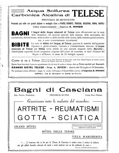 Rivista delle stazioni di cura soggiorno e turismo organo della Federazione fascista esercenti industria idrotermale