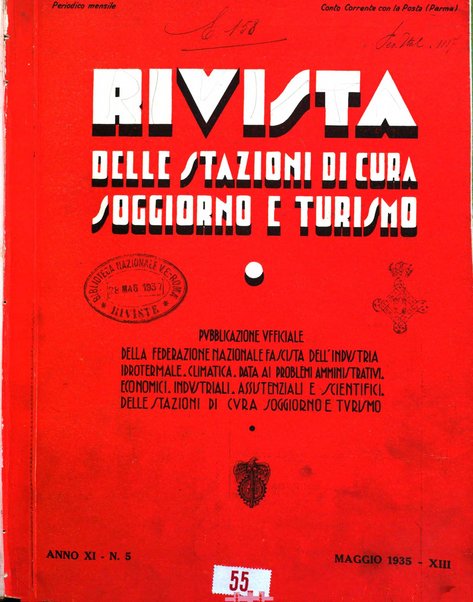 Rivista delle stazioni di cura soggiorno e turismo organo della Federazione fascista esercenti industria idrotermale