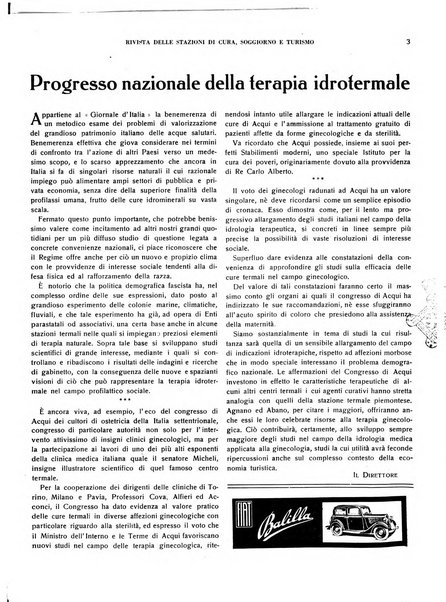 Rivista delle stazioni di cura soggiorno e turismo organo della Federazione fascista esercenti industria idrotermale