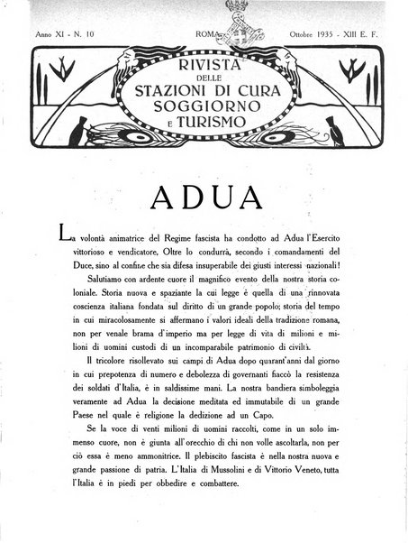 Rivista delle stazioni di cura soggiorno e turismo organo della Federazione fascista esercenti industria idrotermale