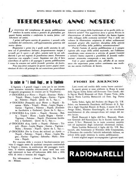 Rivista delle stazioni di cura soggiorno e turismo organo della Federazione fascista esercenti industria idrotermale