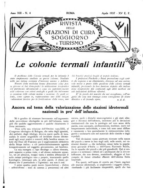 Rivista delle stazioni di cura soggiorno e turismo organo della Federazione fascista esercenti industria idrotermale