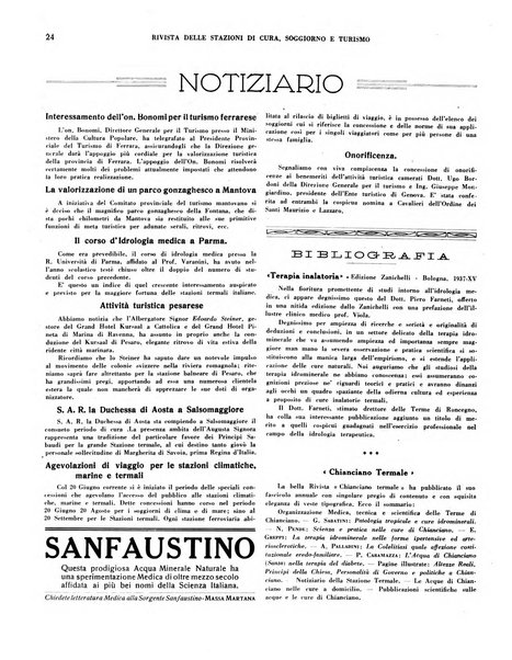 Rivista delle stazioni di cura soggiorno e turismo organo della Federazione fascista esercenti industria idrotermale