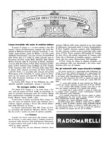 Rivista delle stazioni di cura soggiorno e turismo organo della Federazione fascista esercenti industria idrotermale