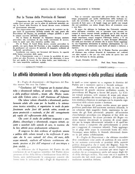 Rivista delle stazioni di cura soggiorno e turismo organo della Federazione fascista esercenti industria idrotermale