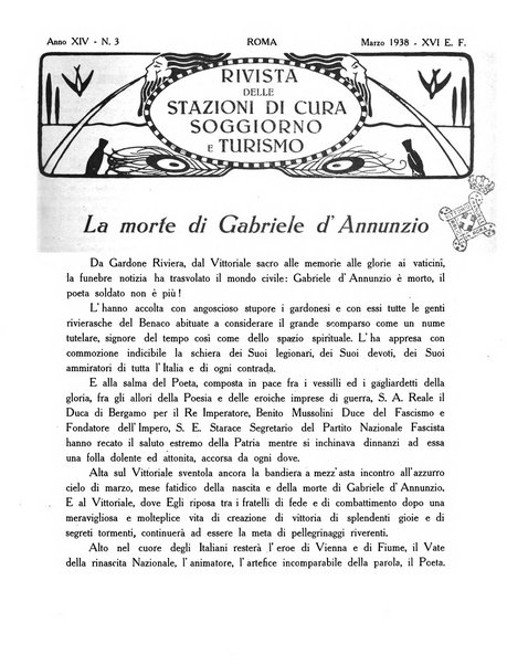 Rivista delle stazioni di cura soggiorno e turismo organo della Federazione fascista esercenti industria idrotermale