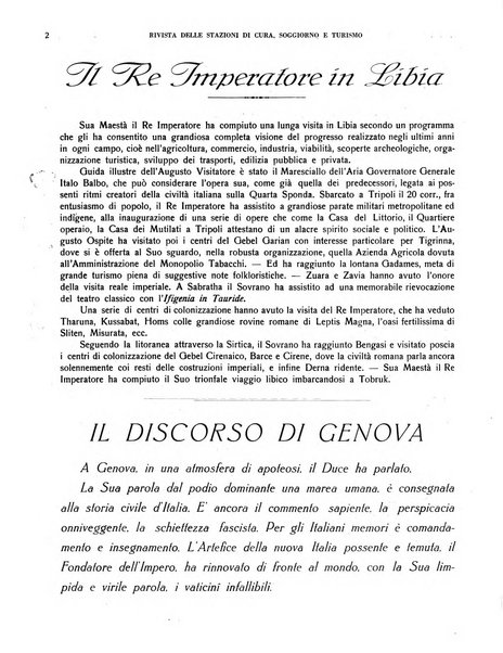 Rivista delle stazioni di cura soggiorno e turismo organo della Federazione fascista esercenti industria idrotermale