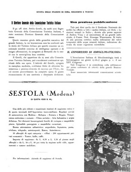 Rivista delle stazioni di cura soggiorno e turismo organo della Federazione fascista esercenti industria idrotermale