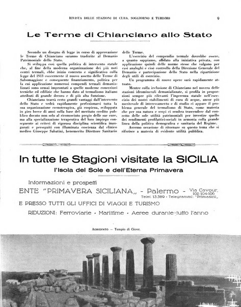 Rivista delle stazioni di cura soggiorno e turismo organo della Federazione fascista esercenti industria idrotermale