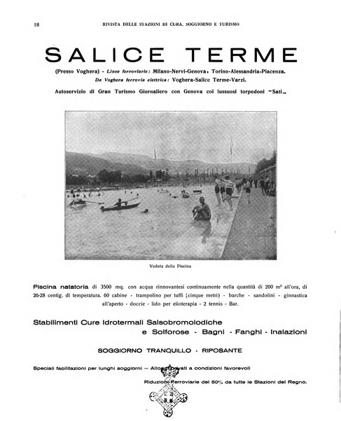 Rivista delle stazioni di cura soggiorno e turismo organo della Federazione fascista esercenti industria idrotermale