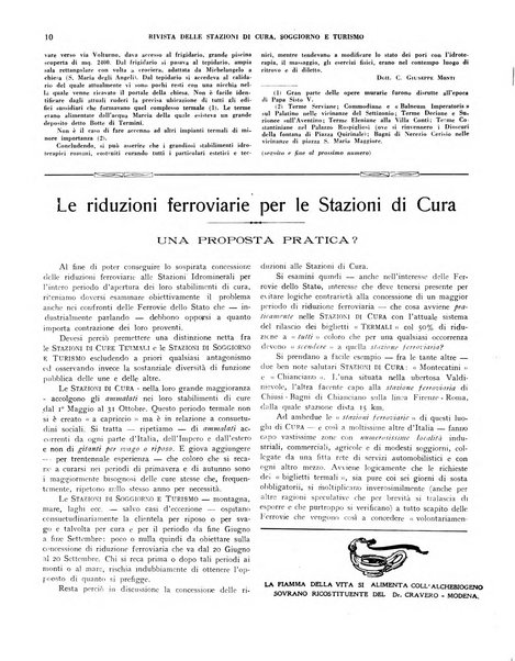 Rivista delle stazioni di cura soggiorno e turismo organo della Federazione fascista esercenti industria idrotermale