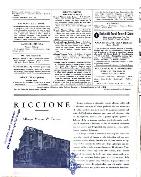 Rivista delle stazioni di cura soggiorno e turismo organo della Federazione fascista esercenti industria idrotermale