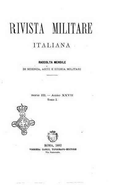 Rivista militare italiana raccolta mensile di scienze, arte e storia militare dell'esercito italiano