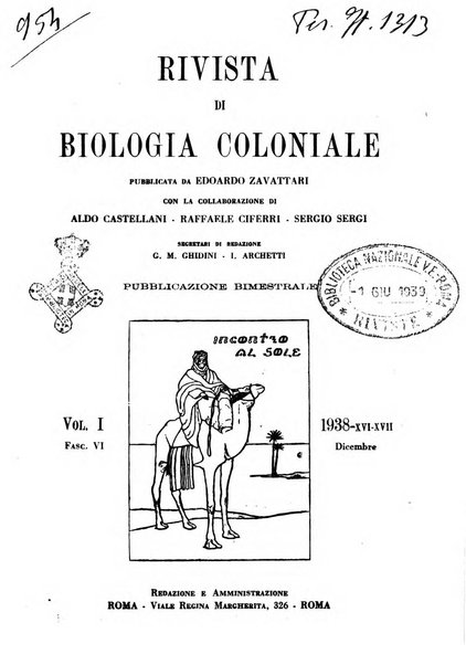 Rivista di biologia coloniale