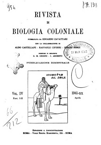 Rivista di biologia coloniale