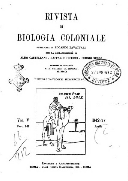 Rivista di biologia coloniale