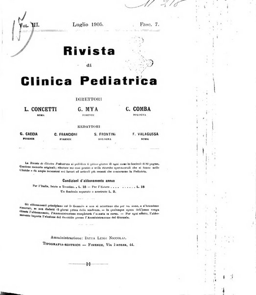 Rivista di clinica pediatrica