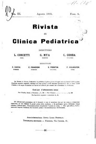 Rivista di clinica pediatrica