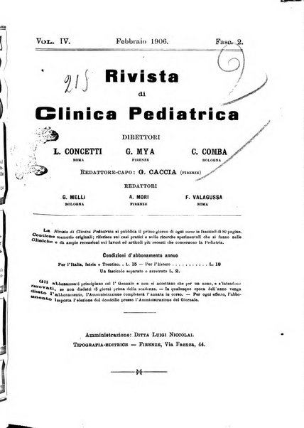 Rivista di clinica pediatrica