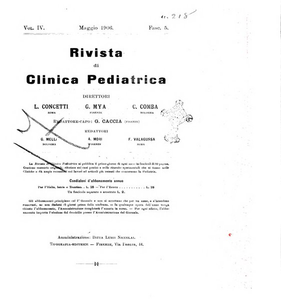 Rivista di clinica pediatrica