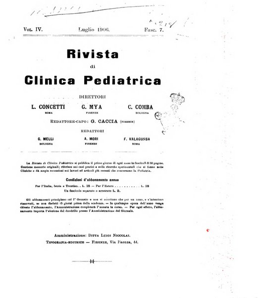 Rivista di clinica pediatrica