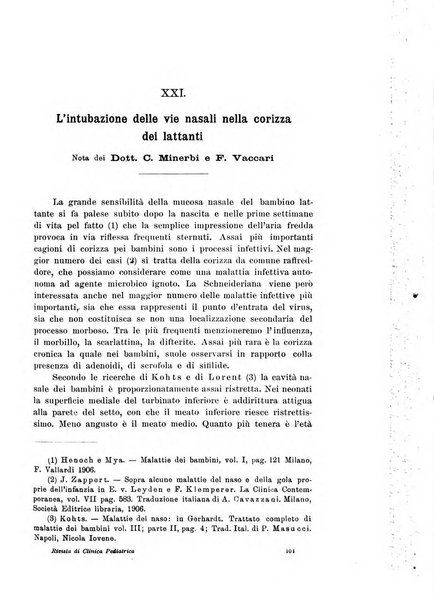 Rivista di clinica pediatrica