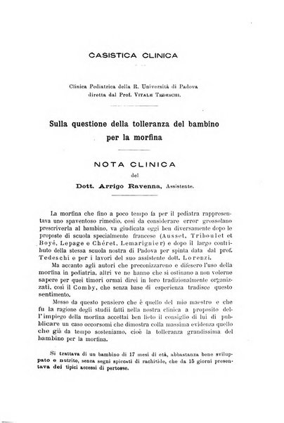 Rivista di clinica pediatrica