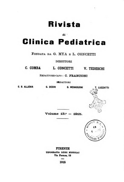 Rivista di clinica pediatrica