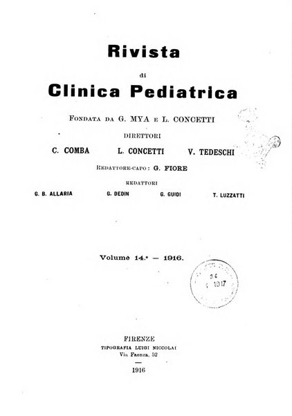 Rivista di clinica pediatrica