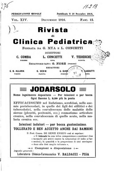 Rivista di clinica pediatrica