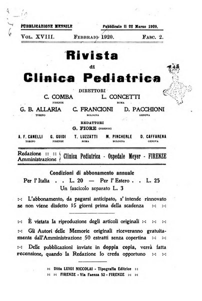 Rivista di clinica pediatrica