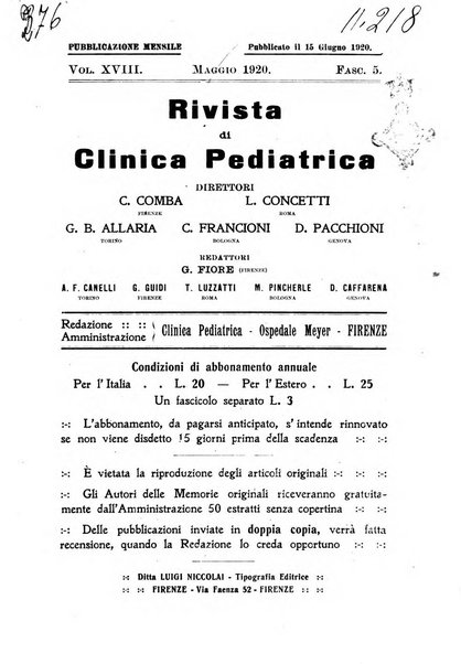 Rivista di clinica pediatrica