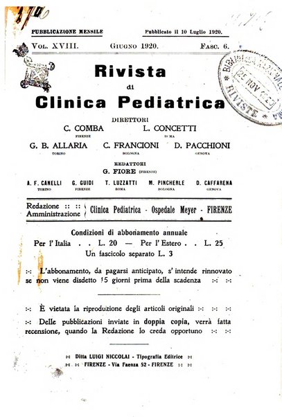 Rivista di clinica pediatrica