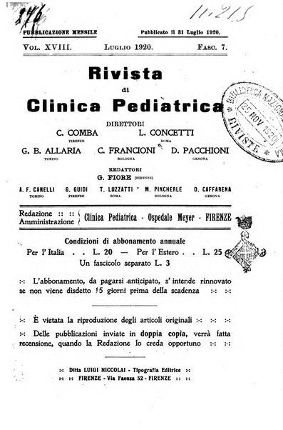 Rivista di clinica pediatrica