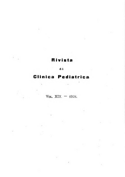 Rivista di clinica pediatrica