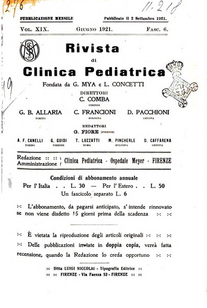 Rivista di clinica pediatrica