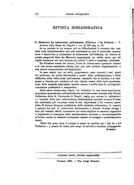 Rivista di clinica pediatrica