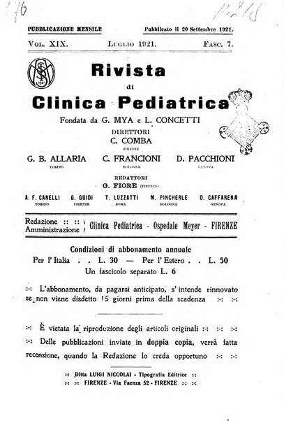 Rivista di clinica pediatrica