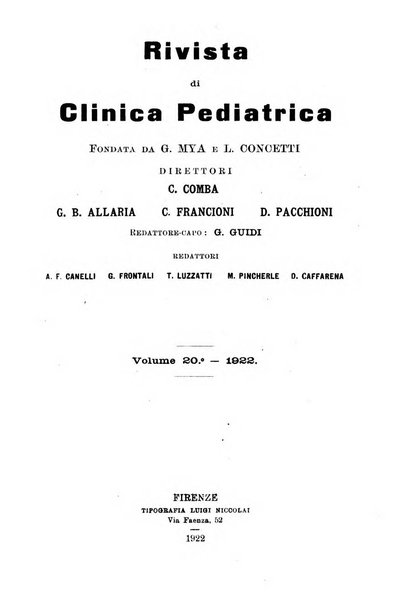 Rivista di clinica pediatrica