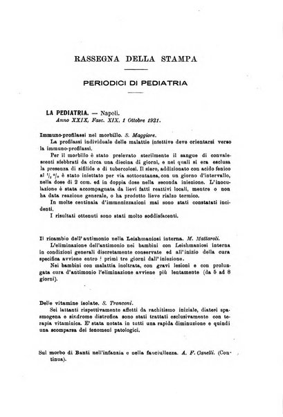 Rivista di clinica pediatrica