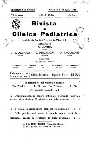 Rivista di clinica pediatrica