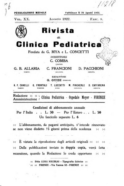 Rivista di clinica pediatrica